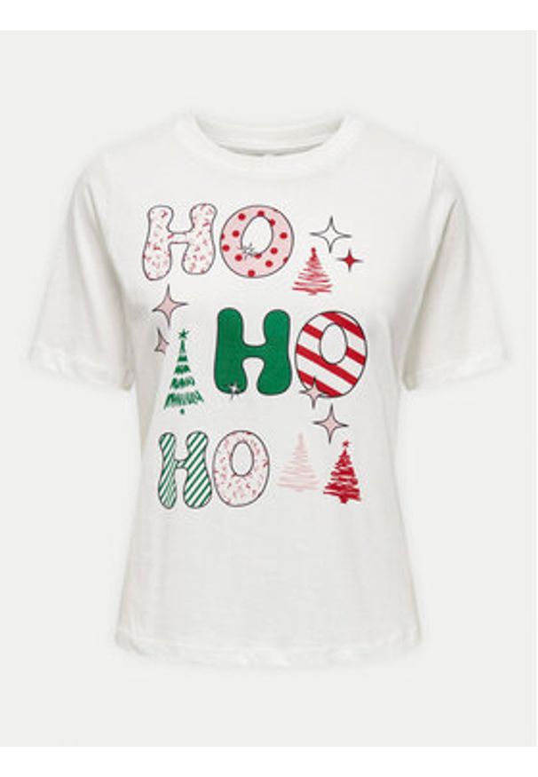 only - ONLY T-Shirt Rosie 15332339 Biały Regular Fit. Kolor: biały. Materiał: bawełna