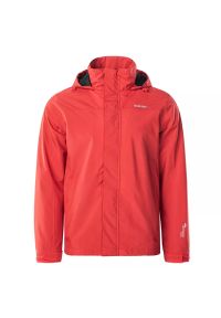 Hi-tec - Kurtka męska Softshell Hi-Tec Oscar - czerwona, Rozmiar XL. Typ kołnierza: kołnierzyk stójkowy. Kolor: czerwony. Materiał: softshell. Sport: turystyka piesza #1