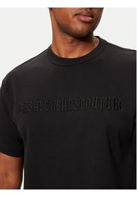 Versace Jeans Couture T-Shirt 77GAHC01 Czarny Relaxed Fit. Kolor: czarny. Materiał: bawełna