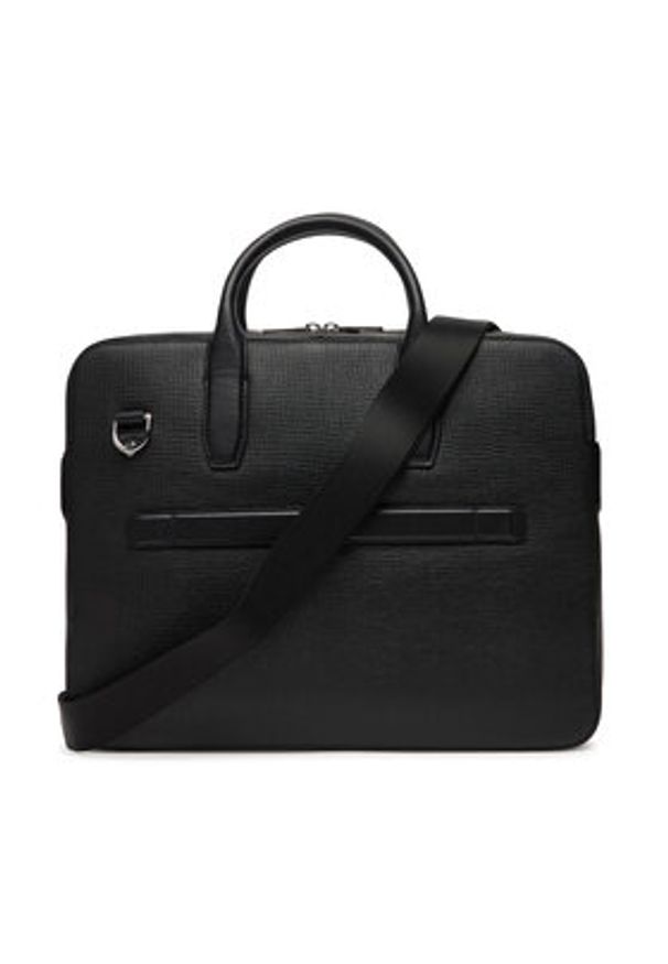 TOMMY HILFIGER - Tommy Hilfiger Torba na laptopa Th Business Leather Computer Bag AM0AM13642 Czarny. Kolor: czarny. Materiał: skóra