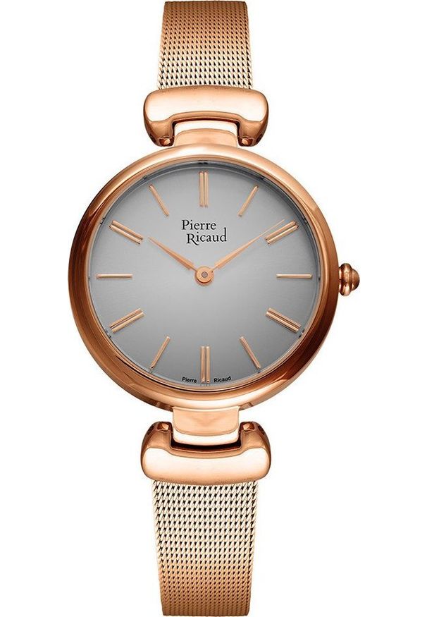 Zegarek Pierre Ricaud Zegarek damski Pierre Ricaud P22059.9117Q różowe złoto. Kolor: złoty, wielokolorowy, różowy