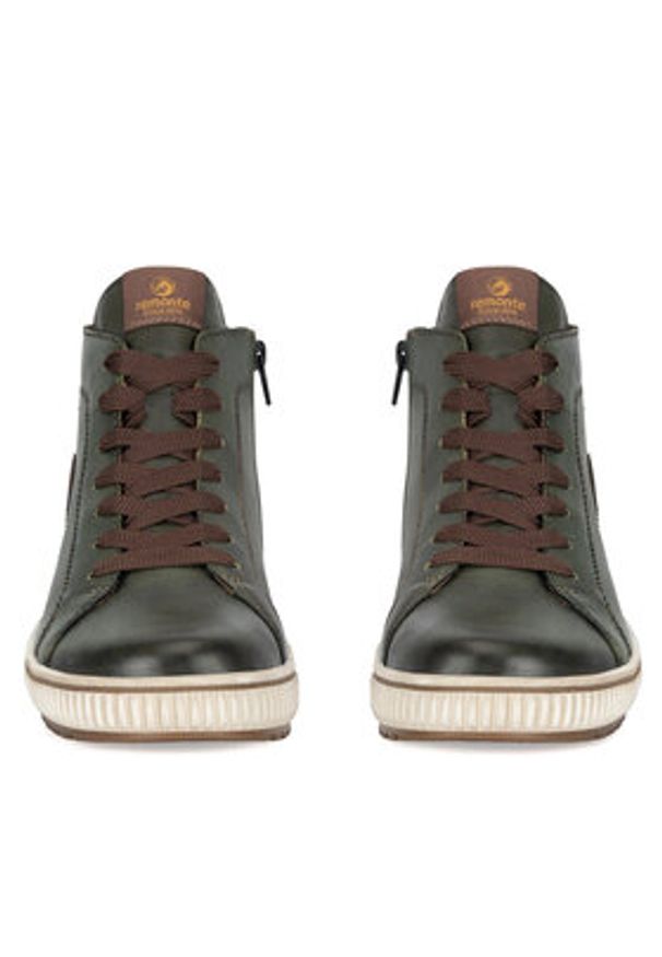 Remonte Sneakersy D0771-54 Zielony. Kolor: zielony. Materiał: skóra