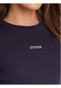 Guess T-Shirt V5YP08 K8RT2 Granatowy Slim Fit. Kolor: niebieski. Materiał: wiskoza #4