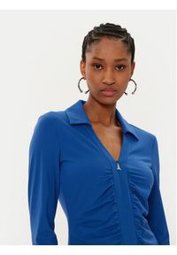 Patrizia Pepe Sukienka koktajlowa 8A1452/J129-CA37 Niebieski Slim Fit. Kolor: niebieski. Materiał: syntetyk. Styl: wizytowy #4