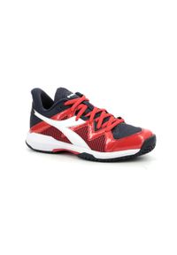 Buty tenisowe dziecięce Diadora B.Icon 2 all court. Kolor: biały, niebieski, czerwony, wielokolorowy. Sport: tenis