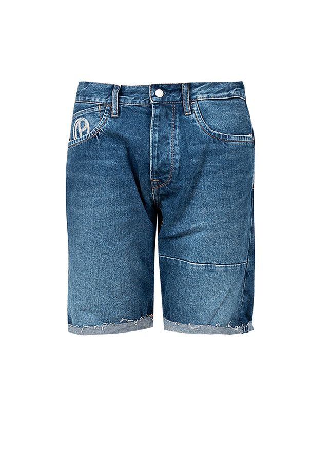 Pepe Jeans Szorty "Callen Reclaim" | PM800969 | Callen Short Reclaim | Mężczyzna | Niebieski. Okazja: na co dzień. Kolor: niebieski. Materiał: bawełna. Wzór: haft, aplikacja. Styl: casual