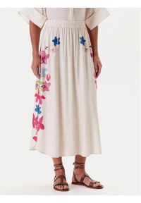 Tatuum Spódnica midi Katia 2 T2511.173 Beżowy Regular Fit. Kolor: beżowy. Materiał: wiskoza