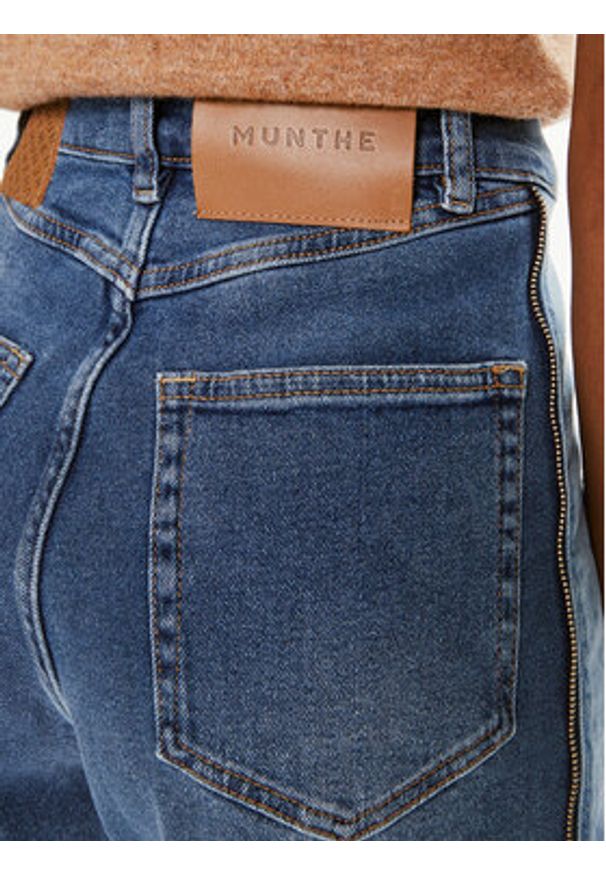 Munthe Jeansy Obbia 242140024207 Niebieski Wide Leg. Kolor: niebieski