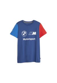 Puma - Koszulka BMW M Motorsport Essentials Logo PUMA Pro Blue M Color. Kolor: niebieski. Wzór: nadruk. Sport: joga i pilates #1