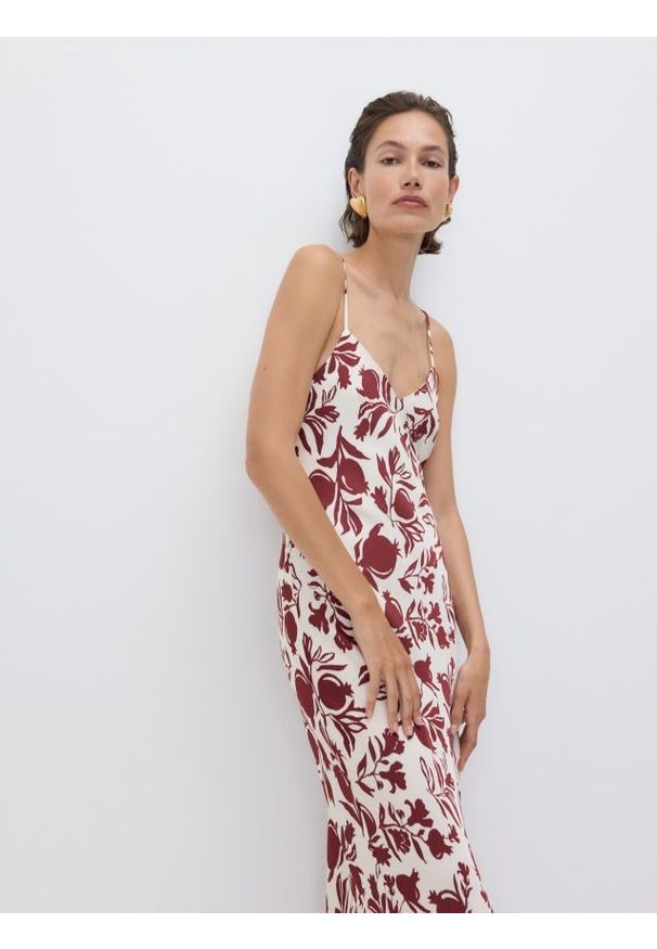 Reserved - Sukienka z wiskozą CIRCULOSE® - wielobarwny. Materiał: wiskoza. Typ sukienki: proste