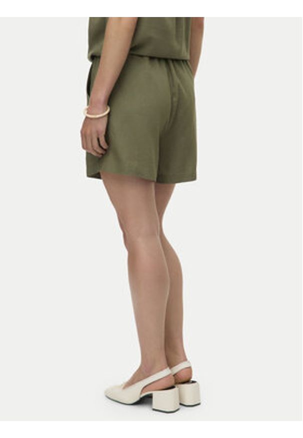 Vero Moda Szorty materiałowe Thea 10333804 Zielony Loose Fit. Kolor: zielony. Materiał: len