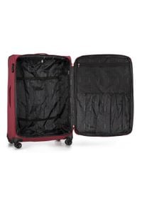 Wittchen - Duża miękka walizka z czerwonym suwakiem. Kolor: czerwony. Materiał: poliester #4
