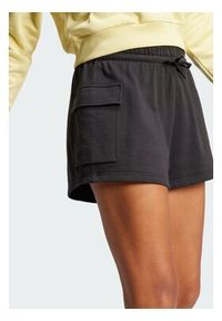 Adidas - adidas Szorty sportowe Essentials Small Logo French Terry Cargo JD9944 Czarny Loose Fit. Kolor: czarny. Materiał: bawełna #5