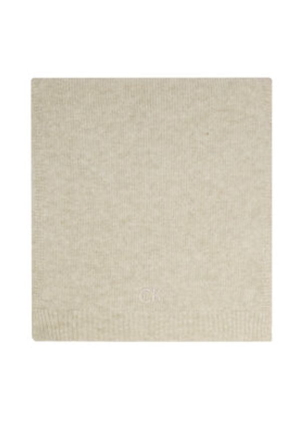 Calvin Klein Szalik Embroidery Airy K60K612610 Beżowy. Kolor: beżowy. Materiał: wełna