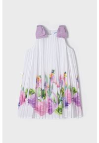 Mayoral sukienka dziecięca kolor fioletowy mini rozkloszowana. Kolor: fioletowy. Typ sukienki: rozkloszowane, plisowane. Długość: mini