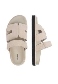 Gino Rossi - GINO ROSSI Klapki C-CLB-P1927A Kremowy. Kolor: kremowy. Materiał: skóra, zamsz #6