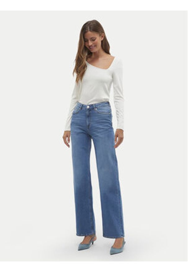 Vero Moda Jeansy Tessa 10308153 Niebieski Wide Leg. Kolor: niebieski