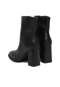 DeeZee Botki 7366 5-BLACK PU Czarny. Kolor: czarny. Materiał: materiał #2