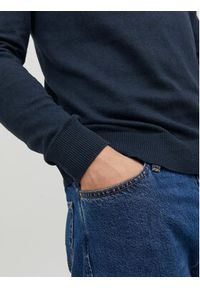 Jack & Jones Golf 12157417 Granatowy Regular Fit. Typ kołnierza: golf. Kolor: niebieski. Materiał: bawełna #3