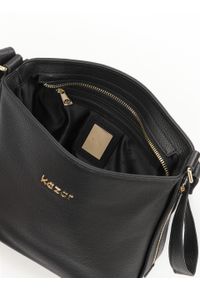 Kazar - Czarna skórzana listonoszka z chwostem. Kolor: czarny. Materiał: skórzane. Styl: elegancki, casual, klasyczny #2