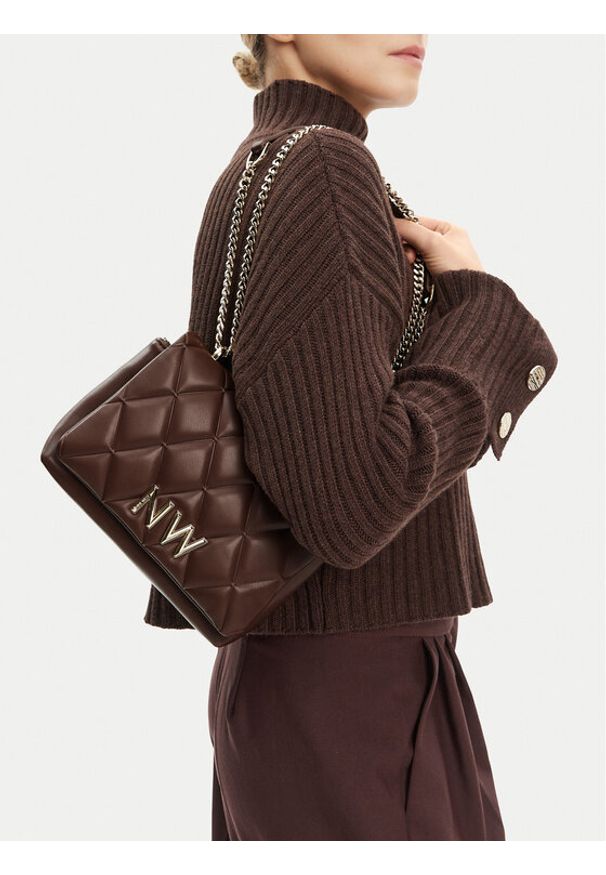 Nine West Torebka CEO-CHARLOTTE-I-S22558 Brązowy. Kolor: brązowy