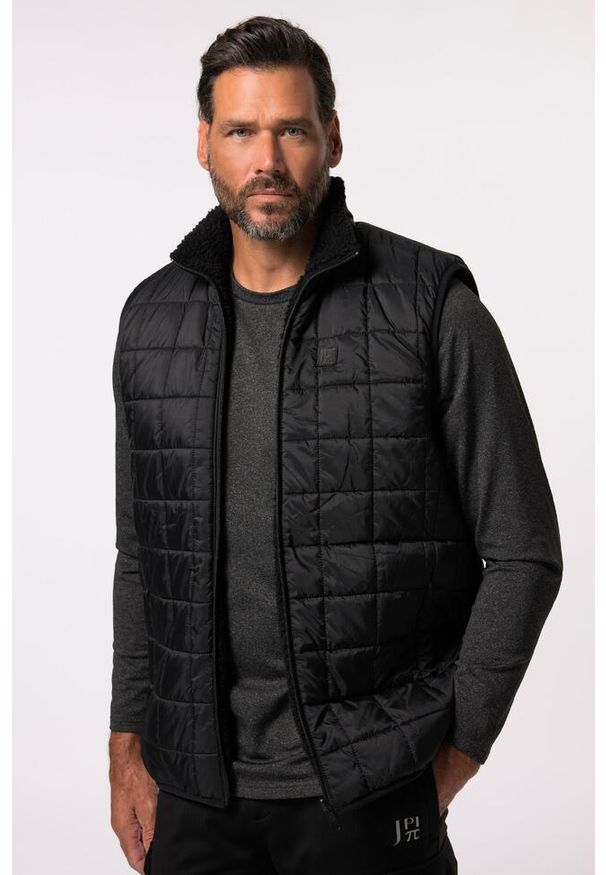 JAY-PI - Męska Kamizelka dwustronna outdoorowa nylonowa/plusz do 7 XL. Kolekcja: plus size. Kolor: czarny. Materiał: poliester, materiał