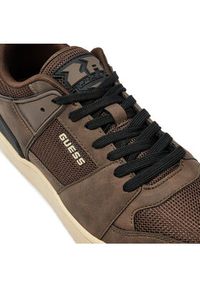 Guess Sneakersy Sava Low FMTSAL FAB12 Brązowy. Kolor: brązowy. Materiał: skóra