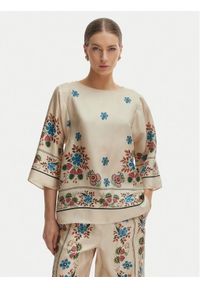 Weekend Max Mara Bluzka Samba 2615111062 Écru Loose Fit. Kolor: kremowy. Materiał: jedwab #1