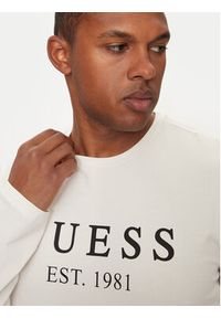 Guess Longsleeve U4RI11 K6YW0 Biały Regular Fit. Kolor: biały. Materiał: bawełna. Długość rękawa: długi rękaw