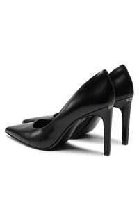 Calvin Klein Szpilki Heel Pump 90 - Brush L HW0HW02263 Czarny. Kolor: czarny. Materiał: skóra. Obcas: na szpilce