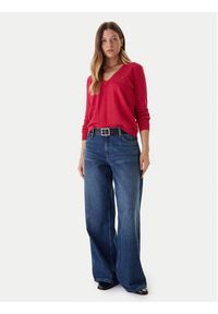 Tommy Jeans Sweter Essential DW0DW19888 Różowy Regular Fit. Kolor: różowy. Materiał: bawełna #3