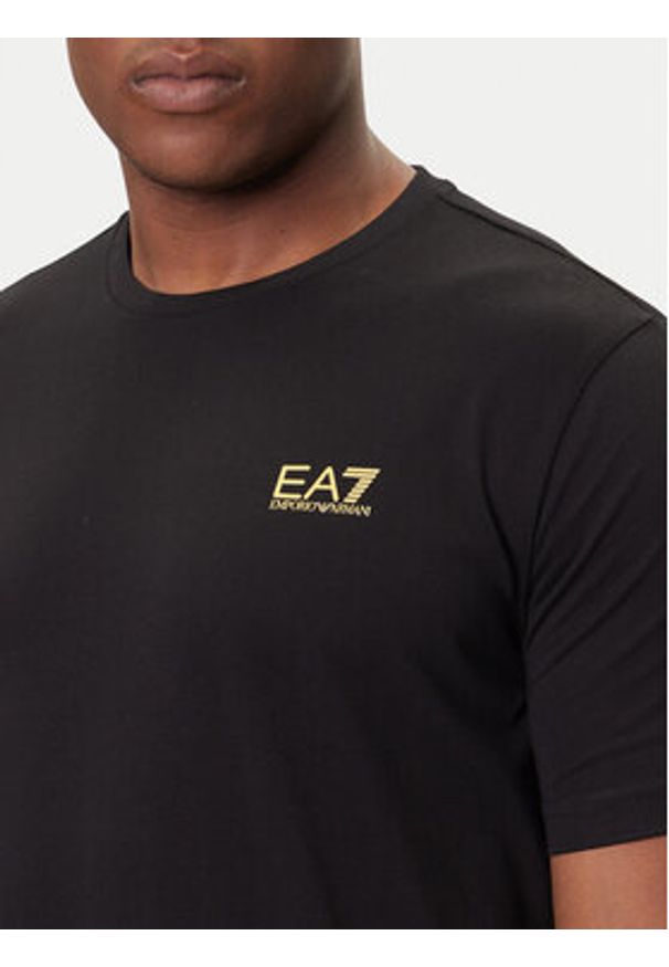 EA7 Emporio Armani T-Shirt 7M000567 AF10375 MC004 Czarny Regular Fit. Kolor: czarny. Materiał: bawełna