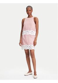 STAUD Bluzka Mika R25S1148LN Różowy Regular Fit. Kolor: różowy. Materiał: len
