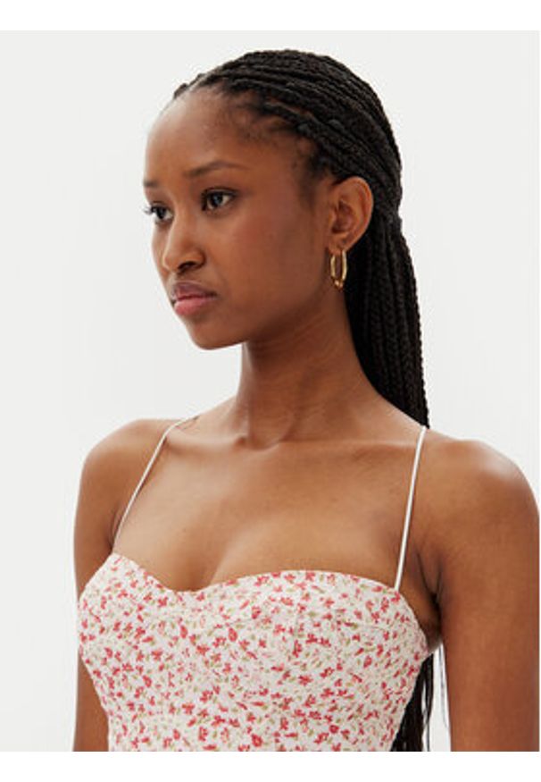BARDOT - Bardot Top Estie Embroidered 59828TB Kolorowy Slim Fit. Materiał: syntetyk. Wzór: kolorowy