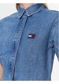 Tommy Jeans Kombinezon Badge DW0DW15187 Niebieski Regular Fit. Kolor: niebieski. Materiał: jeans, bawełna #3