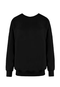 MUUV Bluza bawełniana Soft Touch damska kolor czarny gładka. Kolor: czarny. Materiał: bawełna. Długość rękawa: długi rękaw. Długość: długie. Wzór: gładki #2