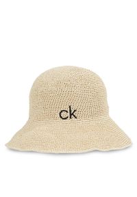 Calvin Klein Kapelusz Wide Brim Straw Bucket Hat K60K612914 Beżowy. Kolor: beżowy. Materiał: poliester, materiał