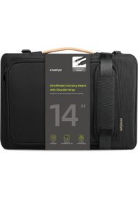 Innostyle - Torba na laptop 14" INNOSTYLE, wodoodporna, etui z paskiem, czarna. Kolor: czarny