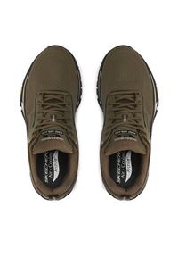 skechers - Skechers Sneakersy Recon 237333/OLBK Khaki. Kolor: brązowy. Materiał: skóra