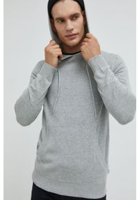 Jack & Jones sweter męski kolor szary lekki. Kolor: szary. Materiał: dzianina. Długość rękawa: długi rękaw. Długość: długie #1