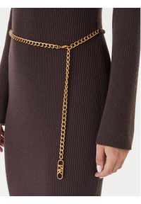 MICHAEL Michael Kors Sukienka dzianinowa MF5835G4VR Brązowy Slim Fit. Kolor: brązowy. Materiał: wełna