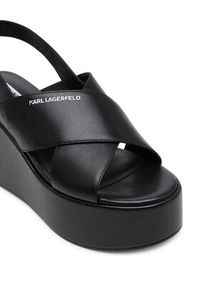 Karl Lagerfeld - KARL LAGERFELD Sandały KL33325 Czarny. Kolor: czarny. Materiał: skóra #5