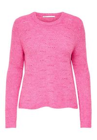 only - ONLY Sweter 15234745 Różowy Regular Fit. Kolor: różowy. Materiał: syntetyk