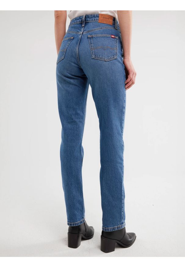 Big-Star - Jeansy damskie niebieskie Charlotte 301. Okazja: na co dzień. Stan: podwyższony. Kolor: niebieski. Sezon: lato. Styl: elegancki, casual, wakacyjny