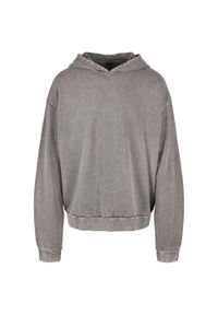 BUILD YOUR BRAND - Bluza Z Kapturem Dla Dorosłych Unisex Acid Wash Oversized. Typ kołnierza: kaptur. Kolor: szary