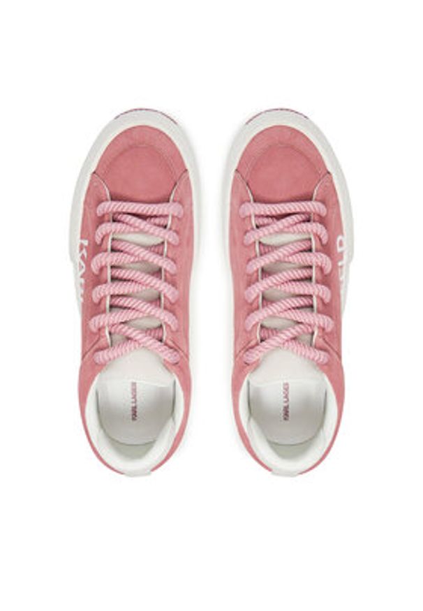 Karl Lagerfeld - KARL LAGERFELD Sneakersy KL60722 Fioletowy. Kolor: fioletowy. Materiał: zamsz, skóra