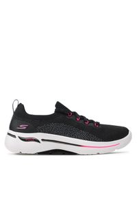 skechers - Skechers Sneakersy Go Walk Arch Fit 124863/BKHP Czarny. Kolor: czarny. Materiał: materiał