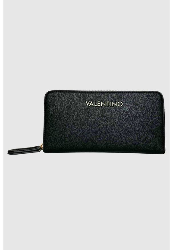 Valentino by Mario Valentino - VALENTINO Czarny portfel Arcadia Zip Around Wallet. Kolor: czarny