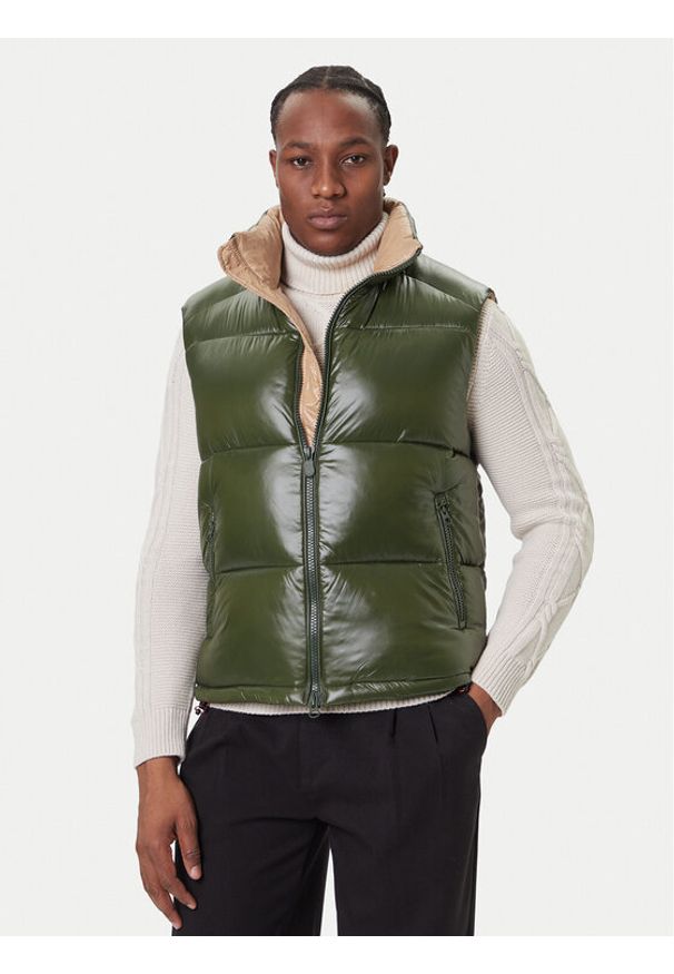 Save The Duck Kamizelka D81382U LOVE21 Zielony Regular Fit. Kolor: zielony. Materiał: syntetyk
