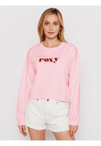 Roxy Bluza Break Away Crew ERJFT04394 Różowy Regular Fit. Kolor: różowy. Materiał: bawełna #1